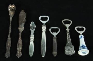 Sterling Flatware and Bottle Openers.
