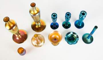 Group of Steuben & Tiffany Art Glass