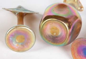 Three Steuben Aurene Pieces