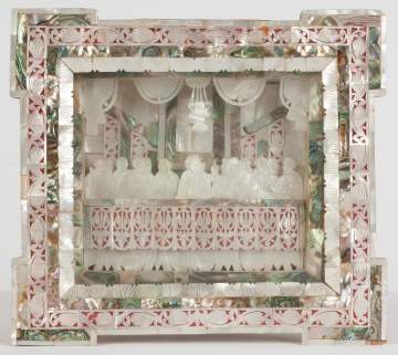 Mother of Pearl Shadow Box of The Last Supper