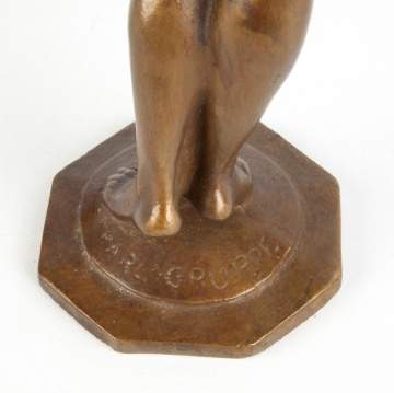 Karl Gruppe (American 1892-1982) Bronze Female   Nude Sculpture