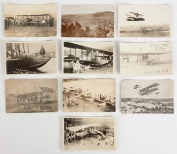 Group of Ten Vintage Aviation Postcards