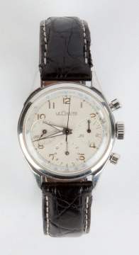Vintage LeCoultre Stainless Steel Chronograph  Valjoux 72