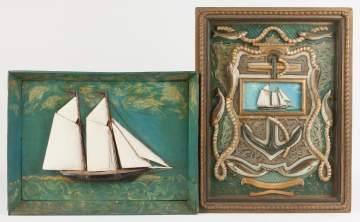 Two Vintage Nautical Shadow Boxes