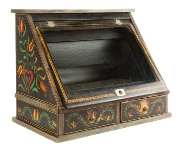 Pennsylvania Dutch Style Painted Display Cabinet