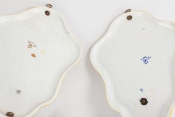 Pair of French Gien Porcelain Candle Sconces