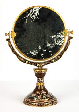 Chinese Cloisonné Table Mirror