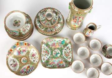 Large Group of Chinese Rose Medallion