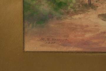 Mary B. Bemus, 1908 Watercolor of Bridge by the   Genesee River