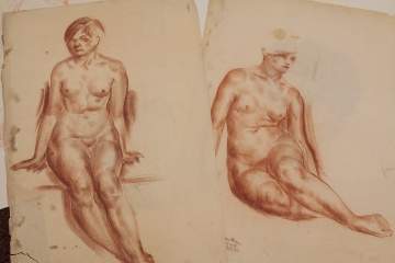 Alfred D. Crimi (American, 1900-1994) Large  Collection of Studies on paper