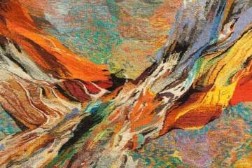 Leonardo Nierman (Mexican, b. 1932) "Bird of  Paradise" Woven Tapestry