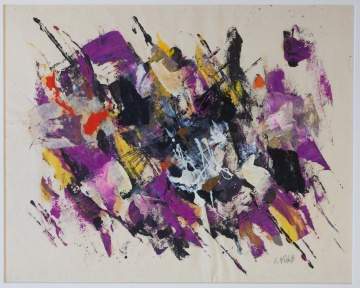 John von Wicht (American, 1888-1970) Mixed Media  Works on Paper