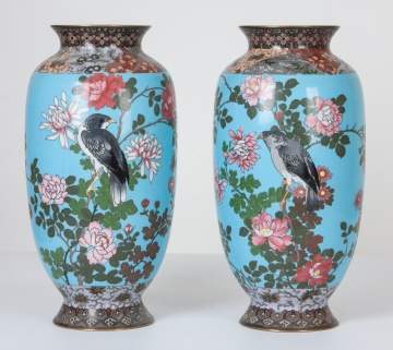 Pair of Chinese Cloisonné Vases