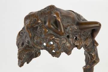 Art Nouveau Bronze Lamp Base