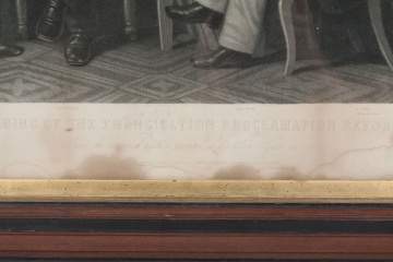Abraham Lincoln Presents The Emancipation  Proclamation to His Cabinet Engraving