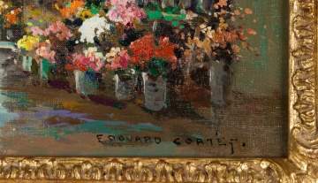 Edouard-Léon Cortès (French, 1882-1969) "Flower Seller at La Madeleine"