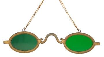 Gilded Cast Iron & Glass Optometrist Trade Sign