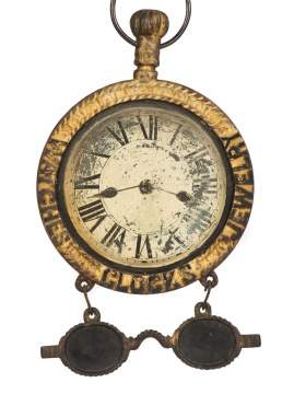 Diminutive 19th Century Painted Cast Iron & Zinc with Glasses, Trade Sign