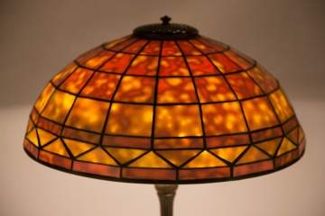 Tiffany Studios, New York, Dichroic Glass 'Colonial' Table Lamp