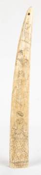 19th Century Carved Walrus Tusk