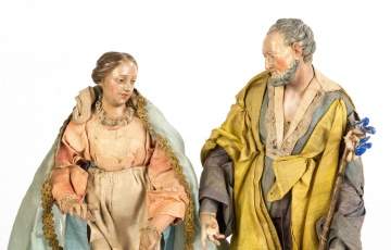 Pair of Neapolitan 18th Century Creche Figures