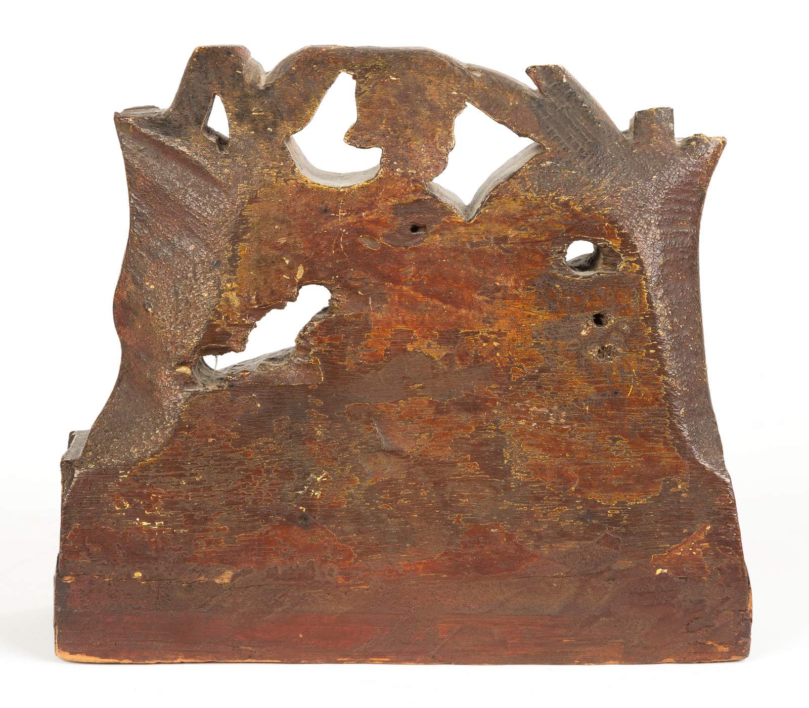 19th Century Wood Carving of St. George and the Dragon | Cottone Auctions