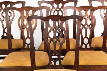 Set of Six Chippendale Mahogany Dining Chairs