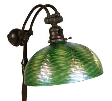 Tiffany Studios, New York, Counter Balance Floor Lamp with Damascene Shade