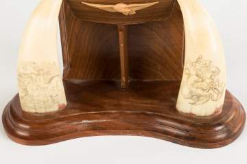 19th Century Scrimshaw & Custom Wood Watch Hutch