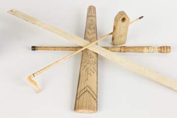 Group of 19th Century Whale Bone Maritime Items