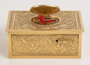 A Fine German Singing Bird Box