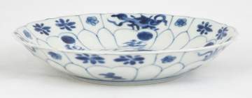 Chinese Blue & White Porcelain Deep Dish