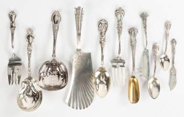 Group of Sterling Silver Serving Pieces & Flatware