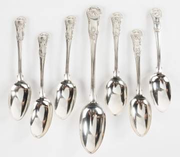 Paul Storr (1770-1844) Sterling Silver Table Spoons & Stuffing Spoons