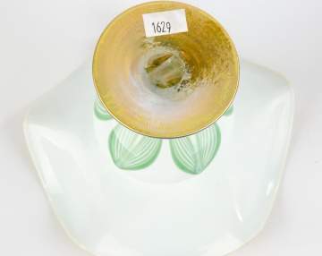 Tiffany Studios, New York, Favrile Pulled Feather Vase