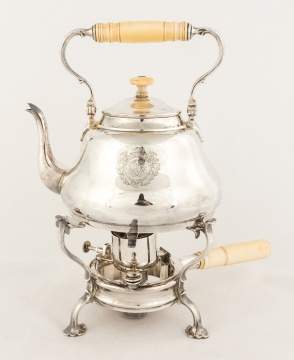 English Sterling Silver Kettle on Stand