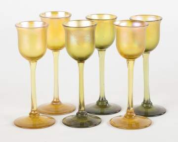 L.C.T. Tiffany Favrile Iridescent Cordials