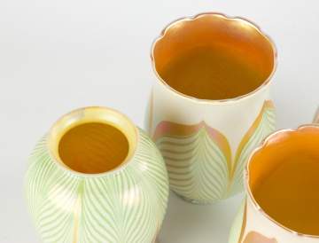 Steuben Pulled Feather Decorated Shades