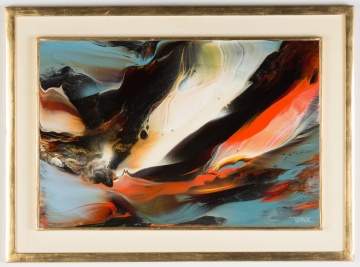 Leonardo Nierman (American, b. 1932) Volcanic Landscape