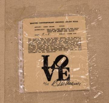 Robert Indiana (American, 1928-2018) "Choosen  Love" Wool Rug