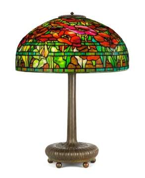 Tiffany Studios, New York, 'Oriental Poppy' Table Lamp