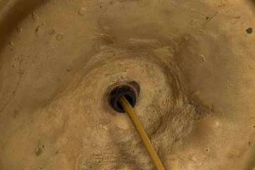 Tiffany Studios, NY Gilt Bronze Oversized Base &  Heater Cap