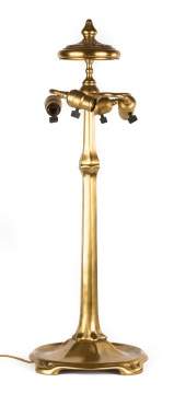 Tiffany Studios, NY Gilt Bronze Oversized Base &  Heater Cap