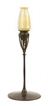 Tiffany Studios, NY Bronze Candlestick