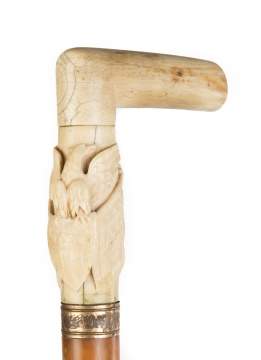 19th Century Carved Bone Cane