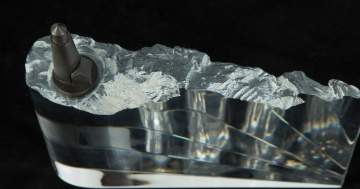 David Dowler, Steuben Lighthouse Crystal & Bronze Sculpture