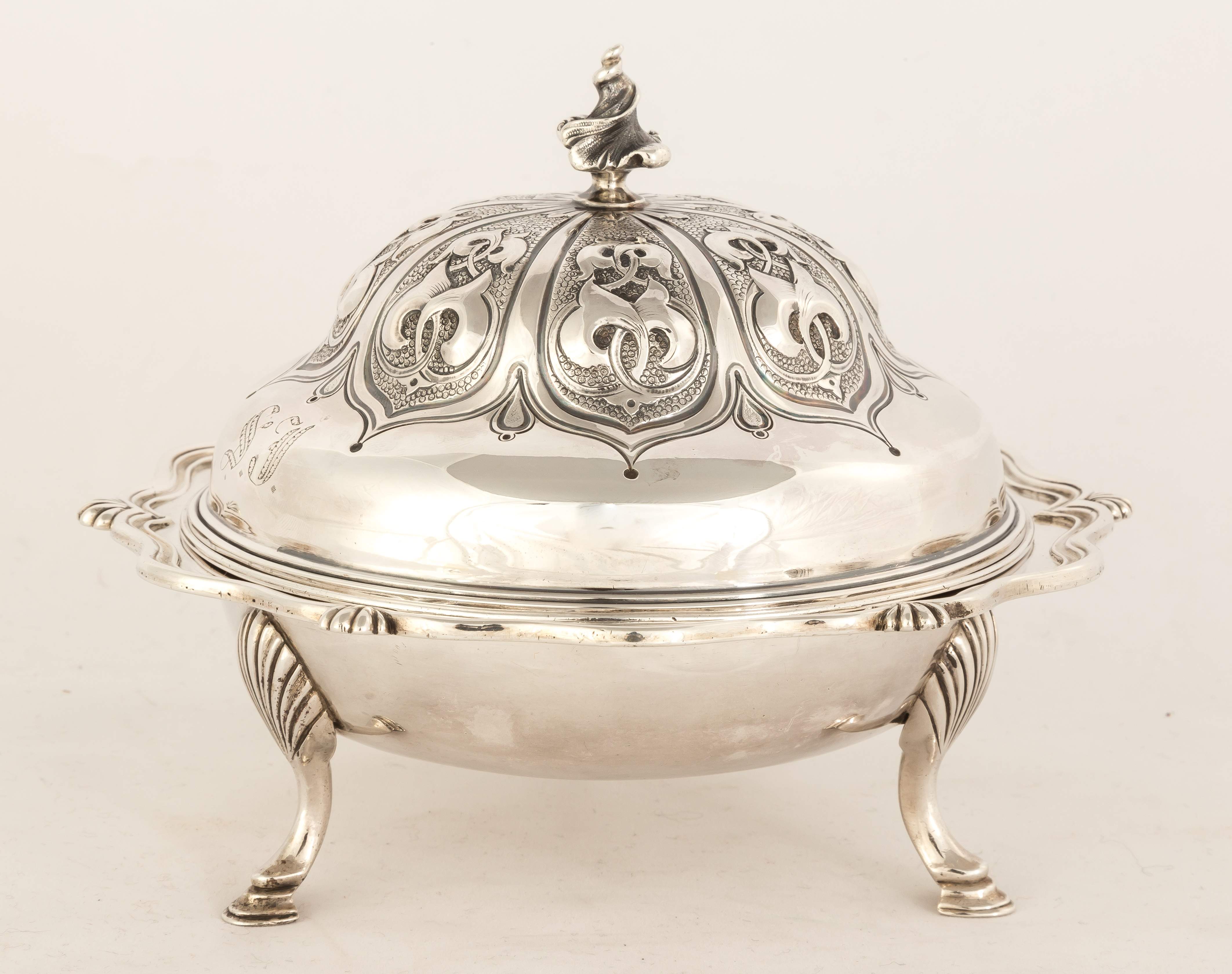 Early Tiffany Makers Sterling Silver Butter Dish Cottone Auctions