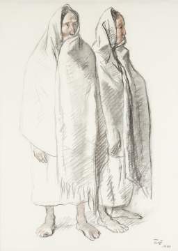 Francisco Zúñiga (Mexican, 1912-1998) Two Standing Women, 1983