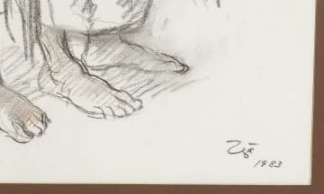 Francisco Zúñiga (Mexican, 1912-1998) Two Standing Women, 1983