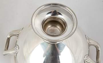 Pair Tiffany Maker Sterling Flower Center Vases